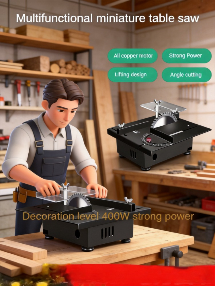 Mini Table Saw For Woodworking - 400W mini masaüstü mini masa testeresi