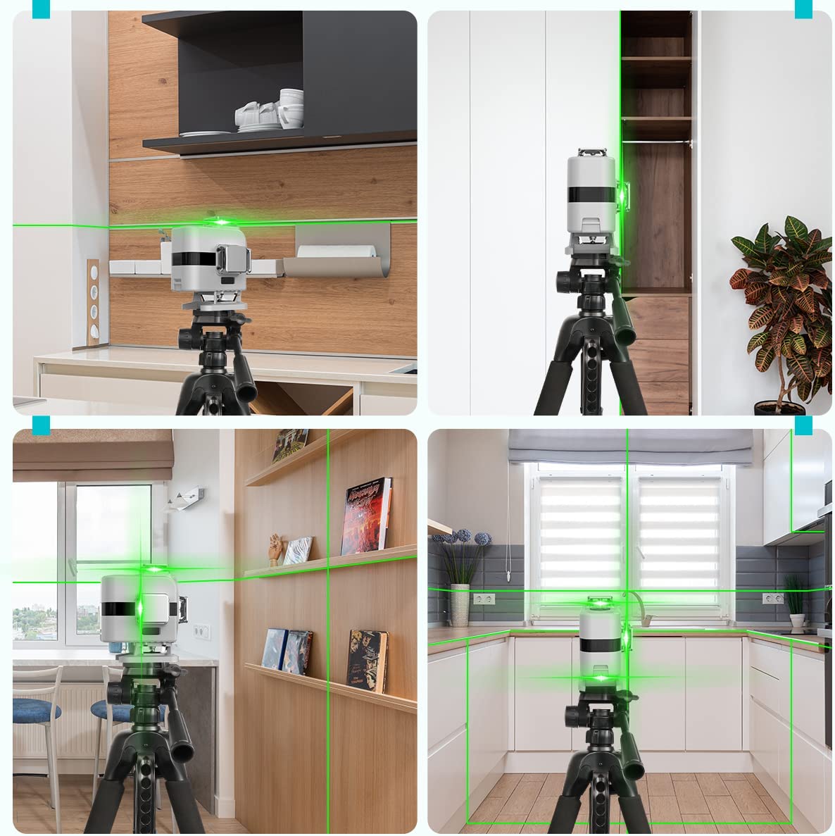 Laser Level 16 Lines 4D Green - DS04CG Kendinden Tesviyeli 16 Çapraz Süper