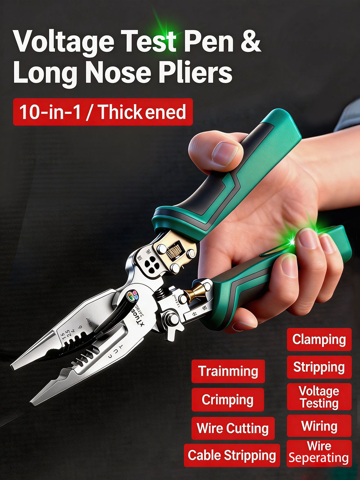 Automatic Wire Stripper Cutter - 10'u 1 Arada Çok Fonksiyonlu Kablo
