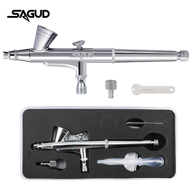 Airbrush Kit With Mini Compressor - SAGUD Airbrush Modeli SD-135 0.2mm Çok