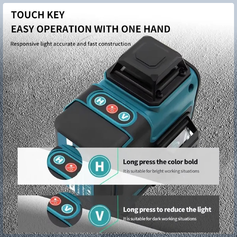 Laser Level 16 Lines 4D Green - Orijinal Makita Safe Çoklu Koruma 18V