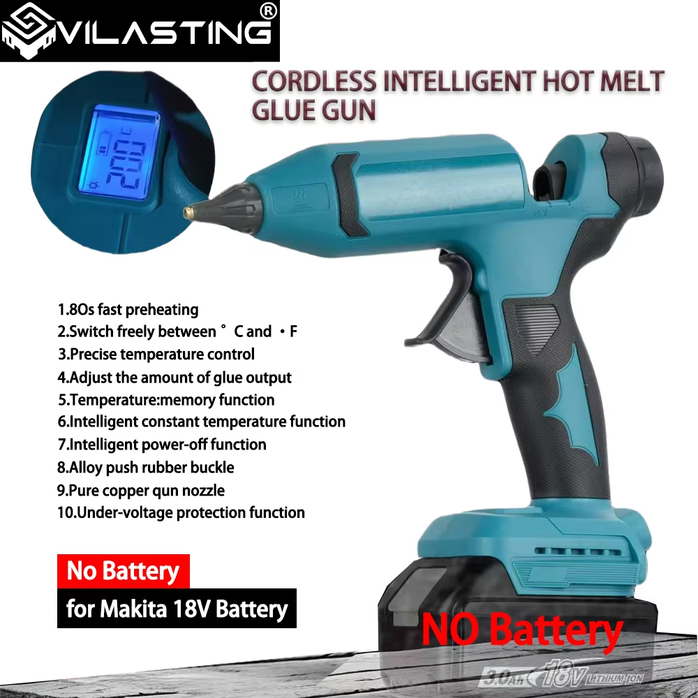 Hot Melt Glue Gun Cordless - VILASTING Elektrikli Sıcak Tutkal Tabancası Akülü