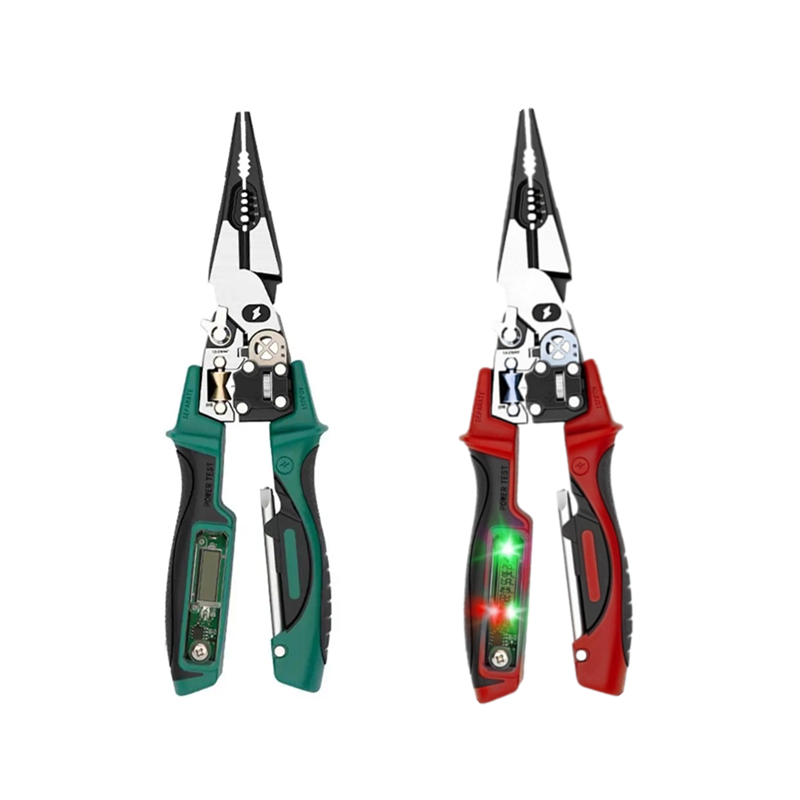 Automatic Wire Stripper Cutter - Dijital Voltaj Test Cihazlı Elektrikçi Pensesi,