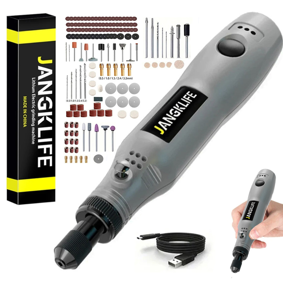 Cordless Rotary Tool Kit Accessories - USB akülü döner Tool Kit için