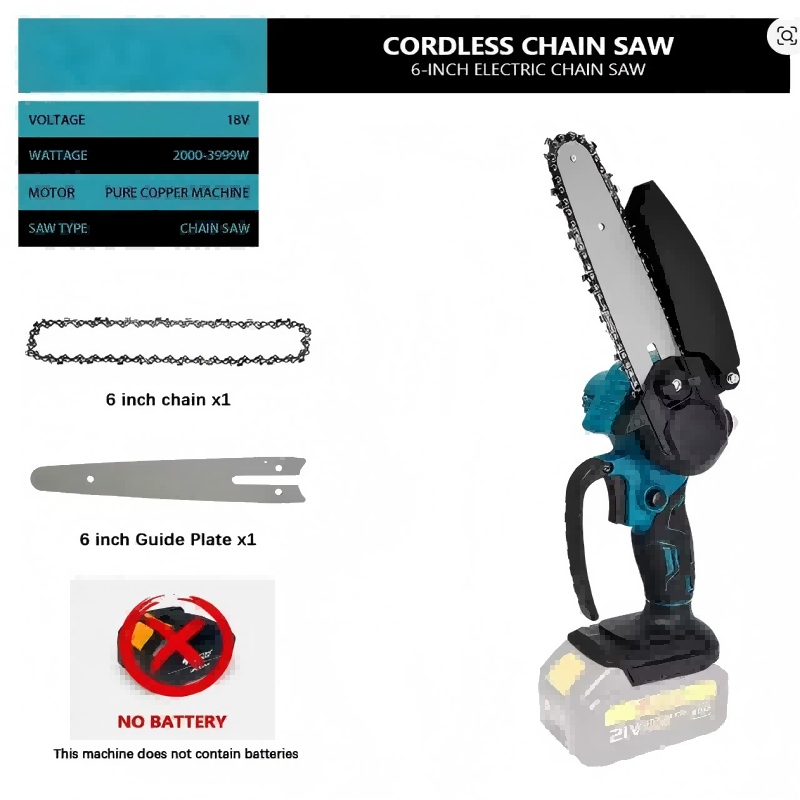 1700RPM 6 İnç Mini Li-Ion Elek - Mini Electric Chainsaw 6 Inch incelemesi ve fiyatı
