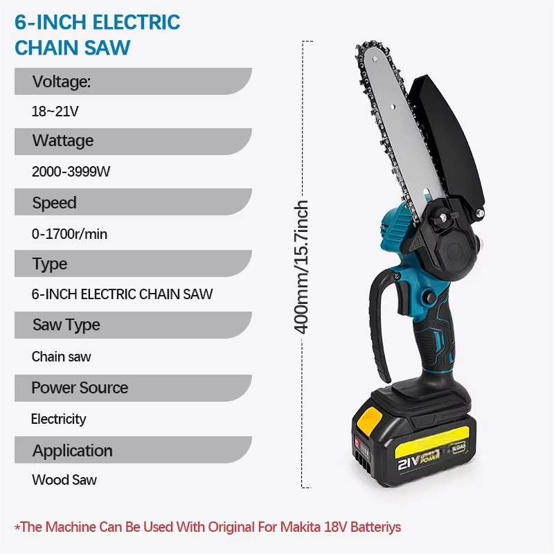 1700RPM 6 İnç Mini Li-Ion Elek - Mini Electric Chainsaw 6 Inch incelemesi ve fiyatı