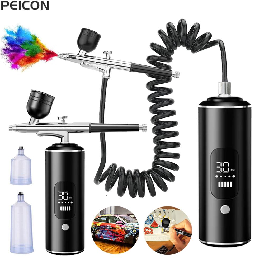 Kompresörlü Airbrush Taşınabil - Airbrush Kit With Mini Compressor incelemesi ve fiyatı
