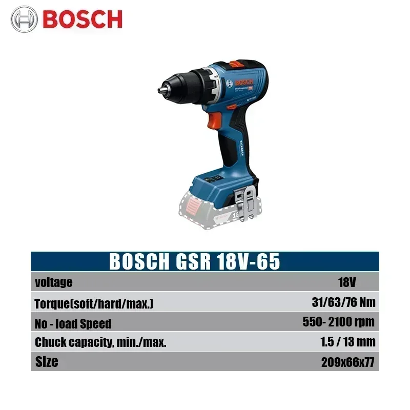 Bosch GSR 18V-65 Fırçasız Akül - Brushless Cordless Electric Drill 18V incelemesi ve fiyatı