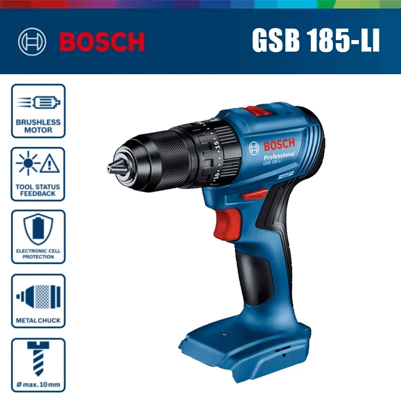 Bosch GSB 185-LI 18V Fırçasız, - Brushless Cordless Electric Drill 18V incelemesi ve fiyatı