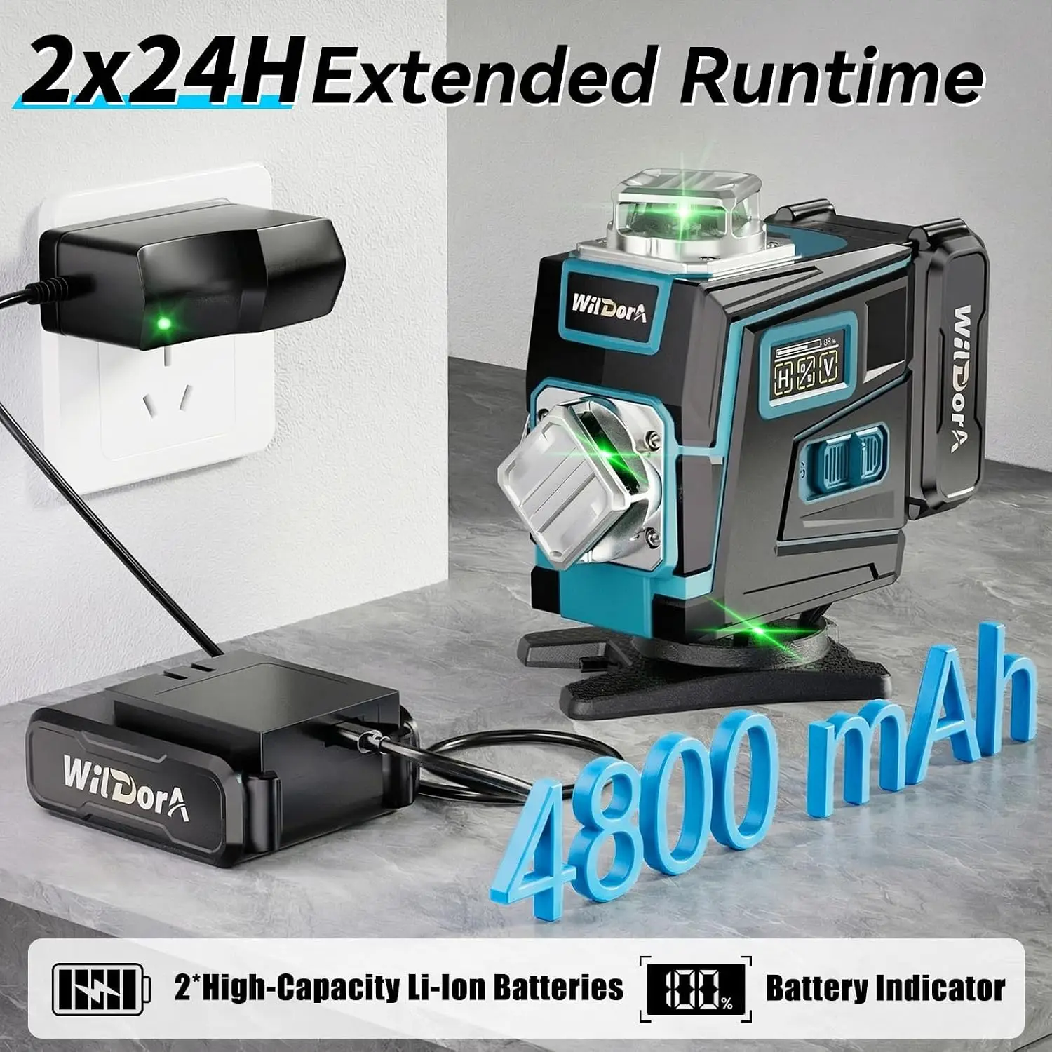 Üç Ayaklı Lazer Seviye Cihazı, - Laser Level 16 Lines 4D Green incelemesi ve fiyatı