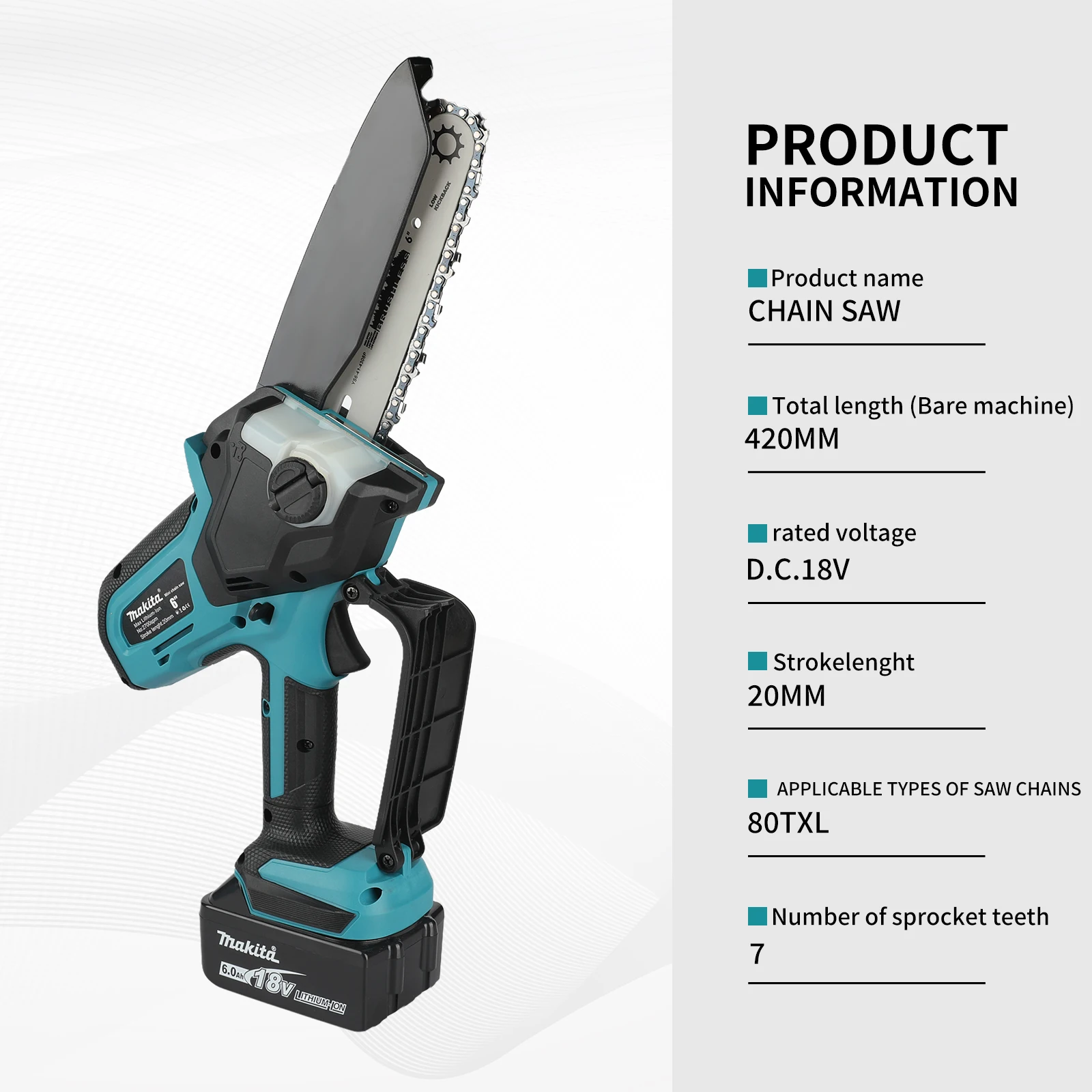 Ahşap İşleme için Kablosuz Zin - Mini Electric Chainsaw 6 Inch incelemesi ve fiyatı