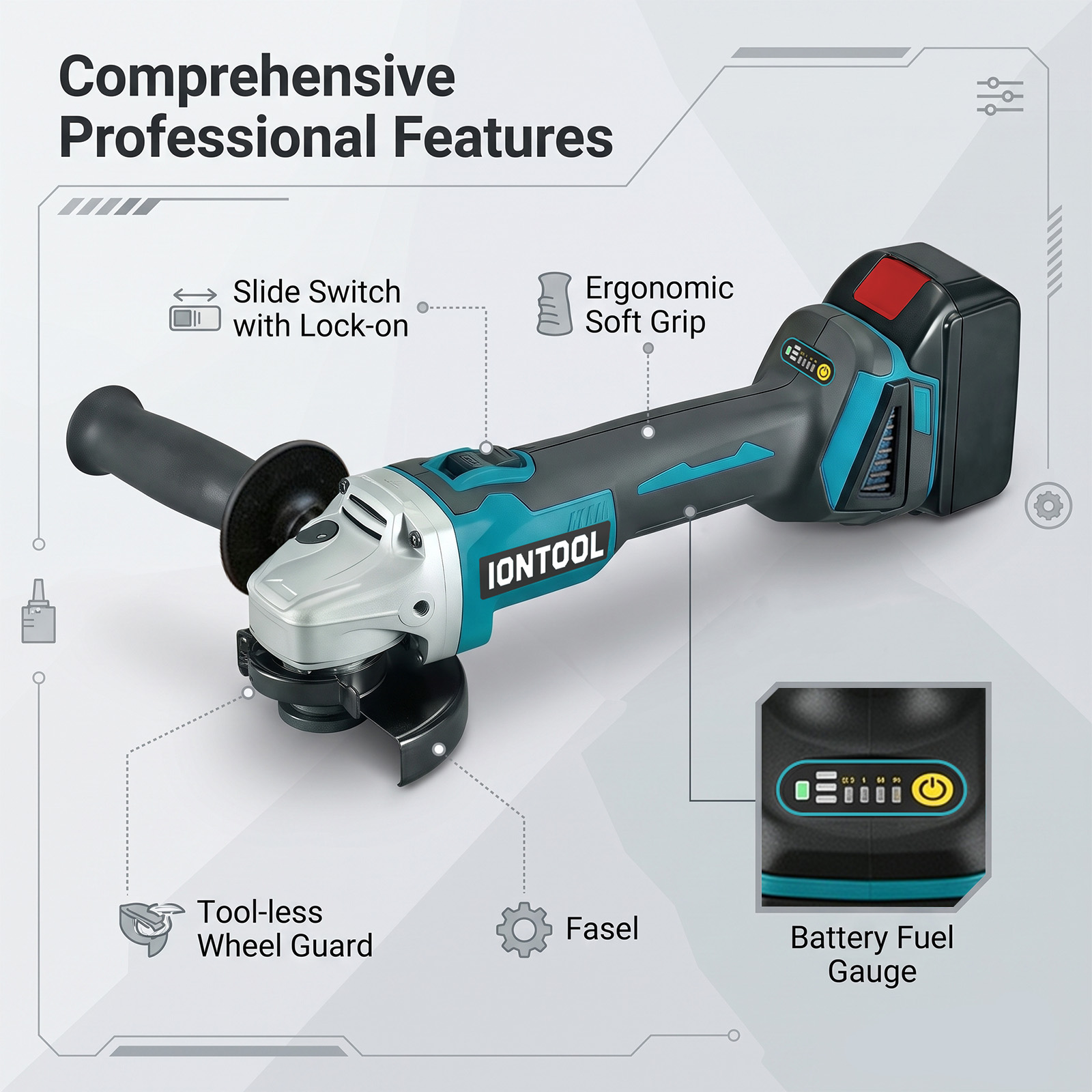 IONTOOL 18V Fırçasız Açı Taşla - Brushless Angle Grinder Battery Powered incelemesi ve fiyatı