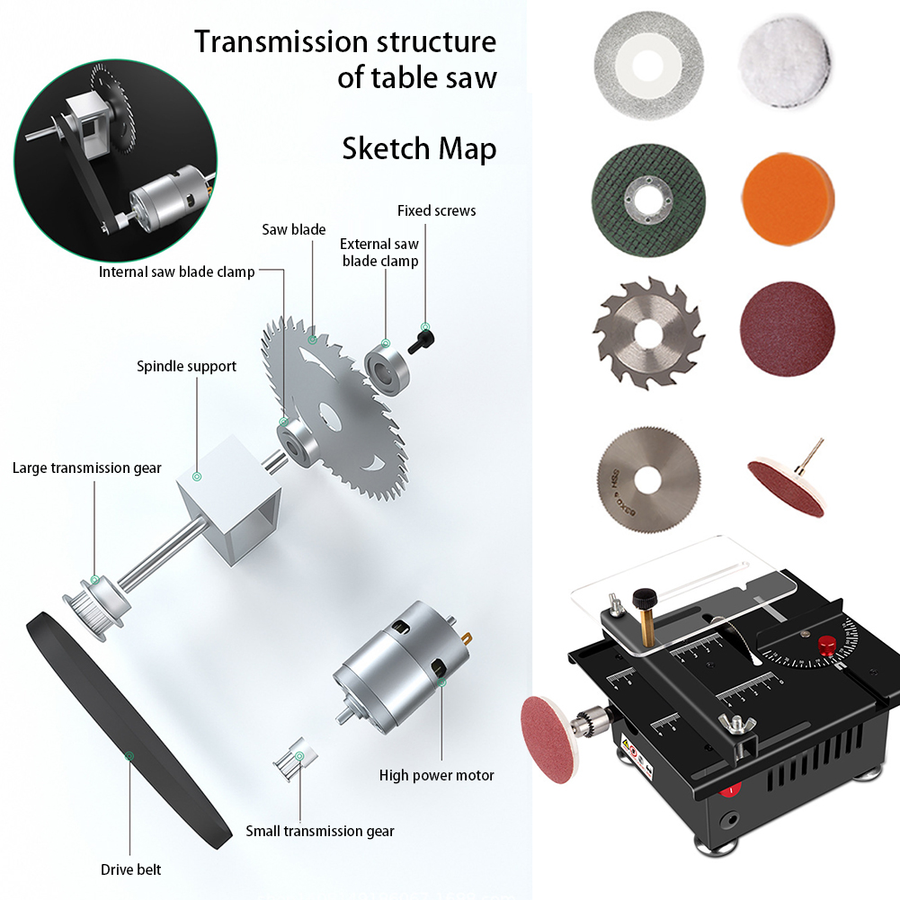 Hassas Ölçüm Elektrikli Masa T - Mini Table Saw For Woodworking incelemesi ve fiyatı