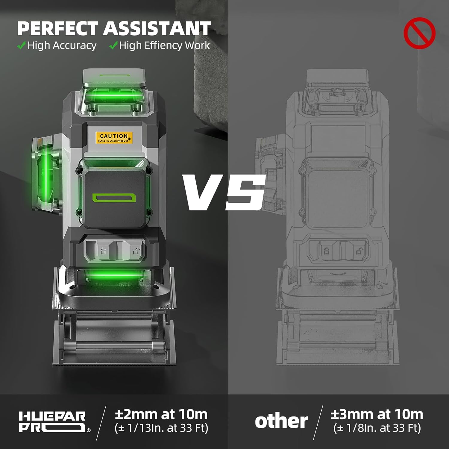 Huepar Profesyonel 4D Çapraz Ç - Laser Level 16 Lines 4D Green incelemesi ve fiyatı